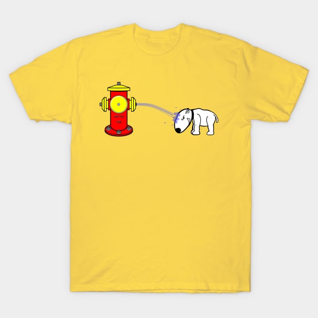 Hydrant Dog in Reverse T-Shirt by Humoratologist